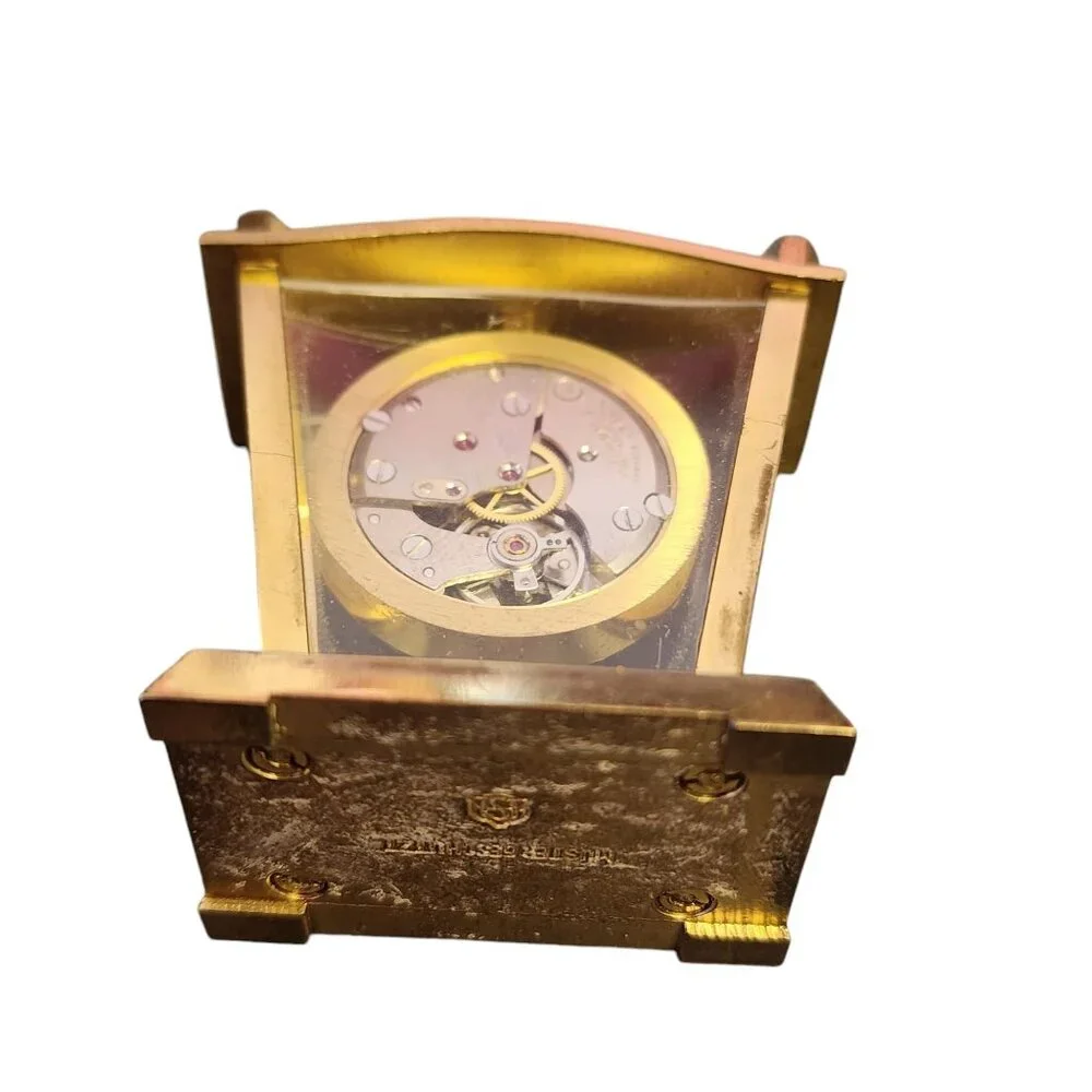 Rare German Made Travel Shock Proof Alarm Carriage Clock By Muster Geschutzt